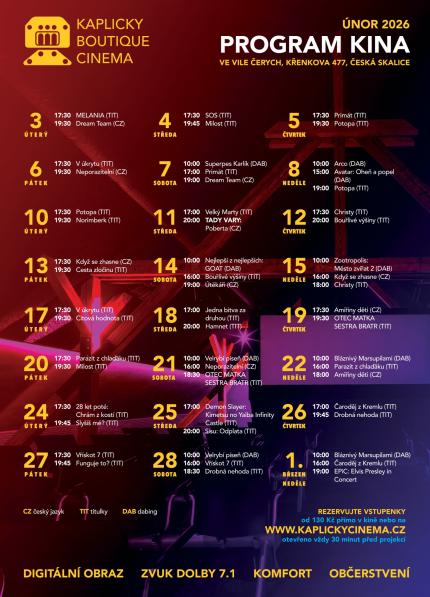 Program na únor Program na únor