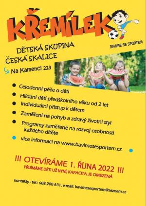 Nabídka dětské skupiny Křemílek 1