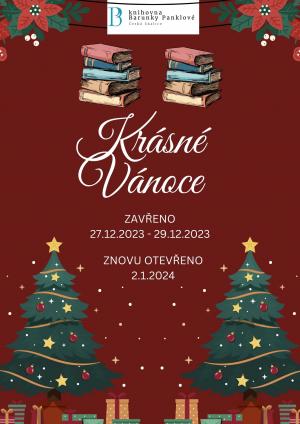 Knihovna Barunky Panklové bude o Vánocích uzavřena 1